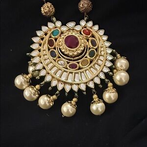 Elegant Multicolor navratna Pendant Necklace